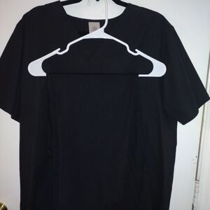 Black Shirt Scrub Set